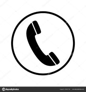 depositphotos 235261792 stock illustration phone icon black white telephone